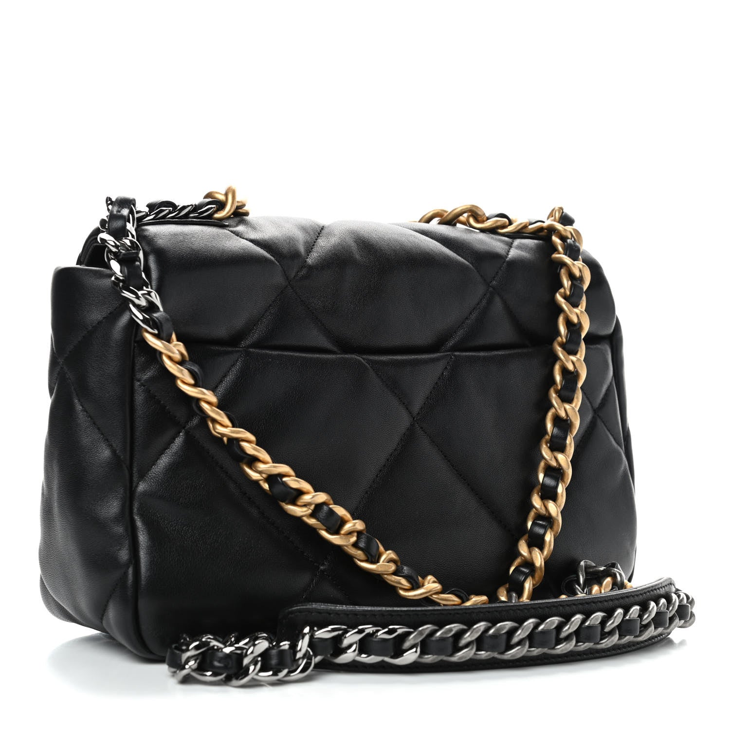 Chanel Lambskin Quilted Medium Chanel 19 Flap Black 2 of 5