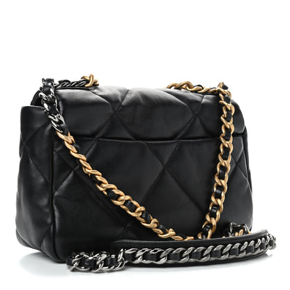 Chanel Lambskin Quilted Medium Chanel 19 Flap Black 2 of 5