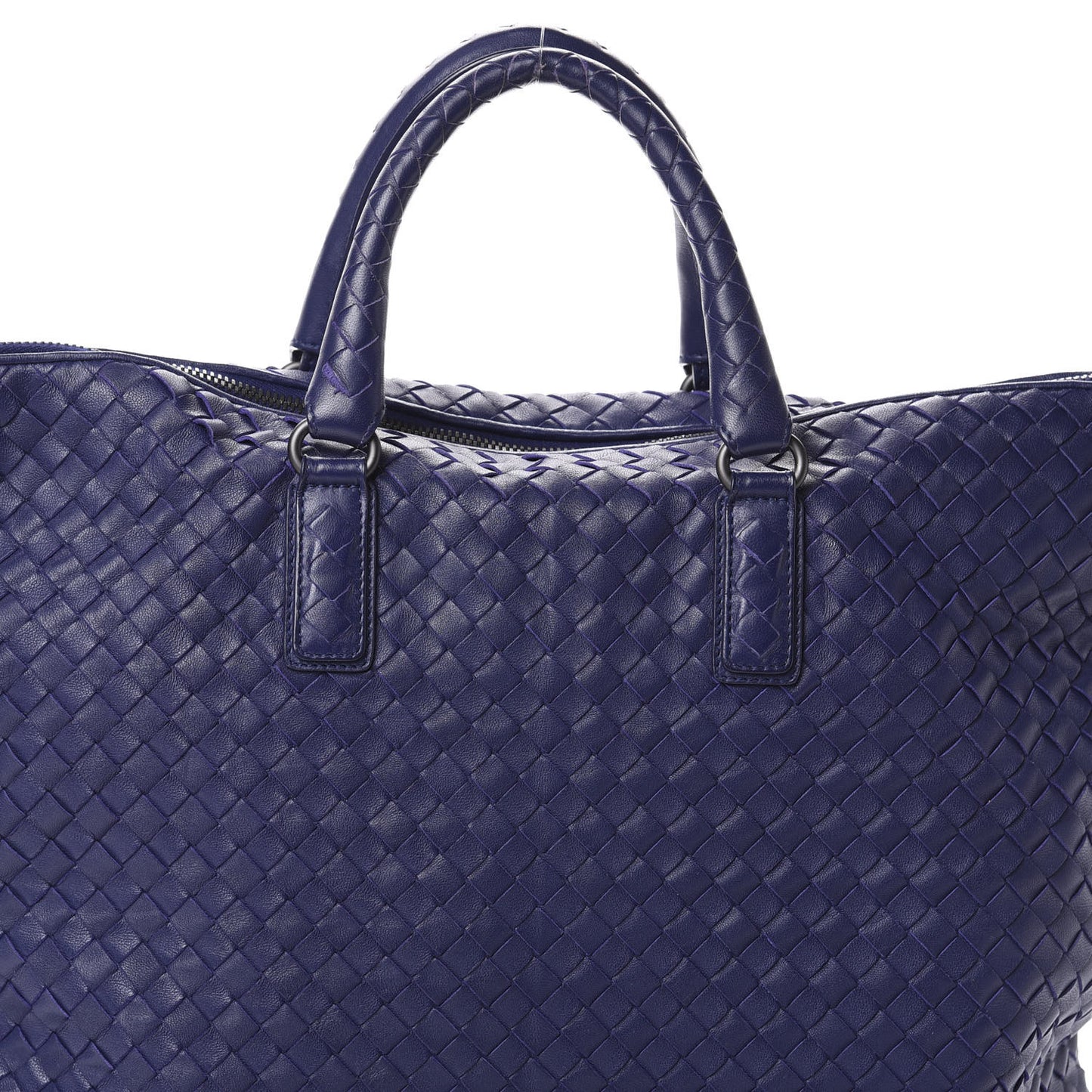 Nappa Intrecciato Medium Convertible Tote Atlantic