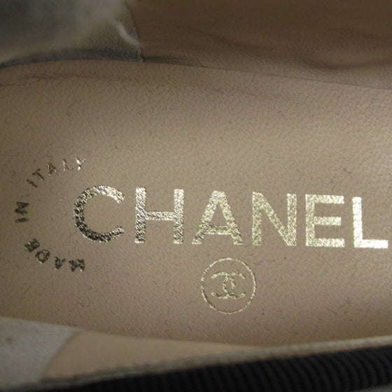 Chanel Patent Leather Tip Ballerina Flats 35.5 Black 8 of 10