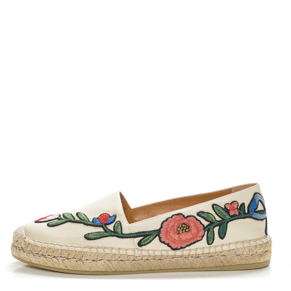 Gucci Nappa Ophelia Espadrilles 38.5 Mystic White 1 of 8