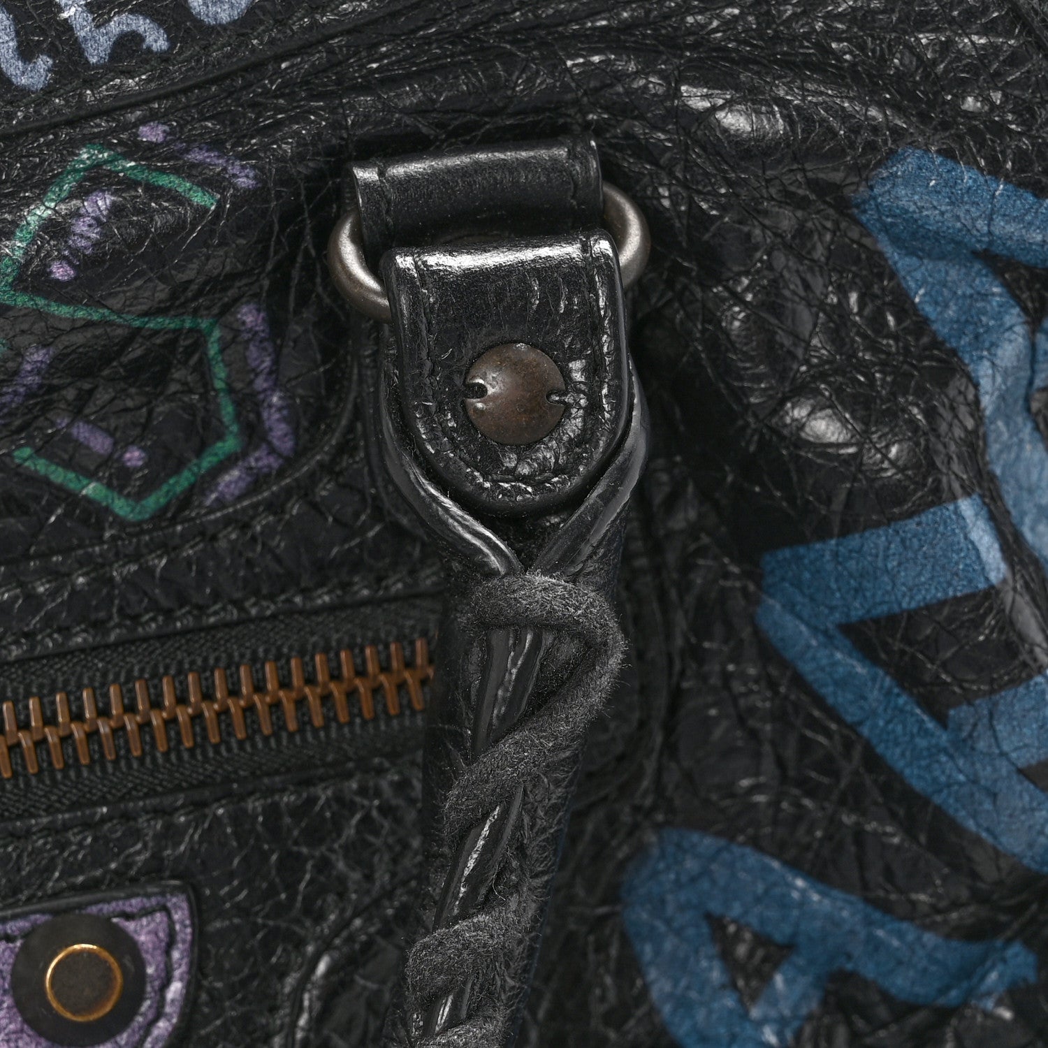 Balenciaga Agneau Graffiti All Over Classic Hardware S City Black Multicolor 11 of 13