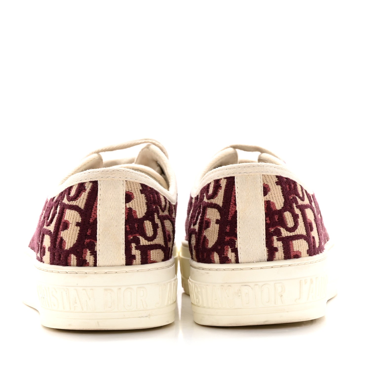 Christian Dior Canvas Oblique Walk'N'Dior Low Top Sneakers 38.5 Deep Amaranth 4 of 17