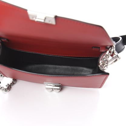 Prada Saffiano City Calfskin Studded Elektra Belt Bag Fuoco Black 4 of 7
