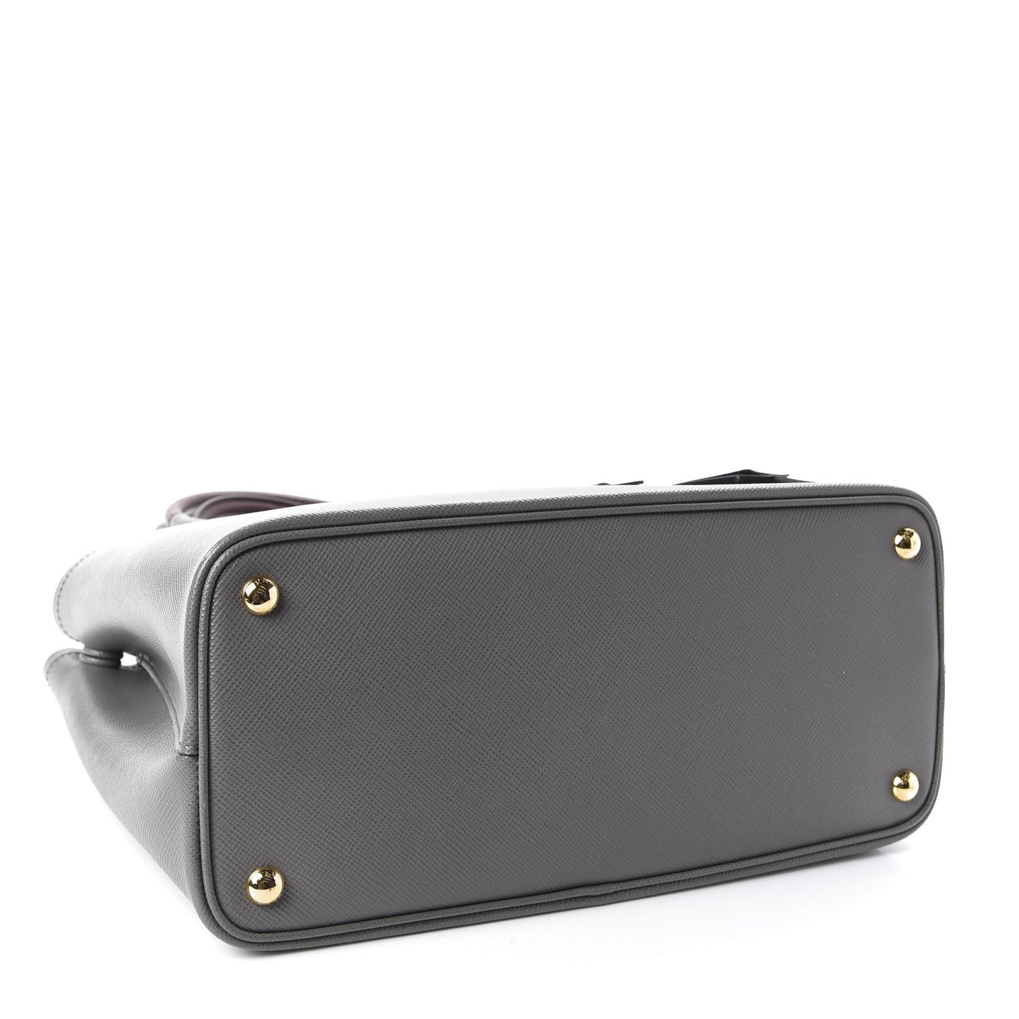 Saffiano Cuir Medium Bi-Color Double Bag Marmo Granato