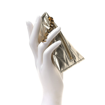 Saint Laurent Metallic Calfskin Berlingo Bag Charm Platino 2 of 6