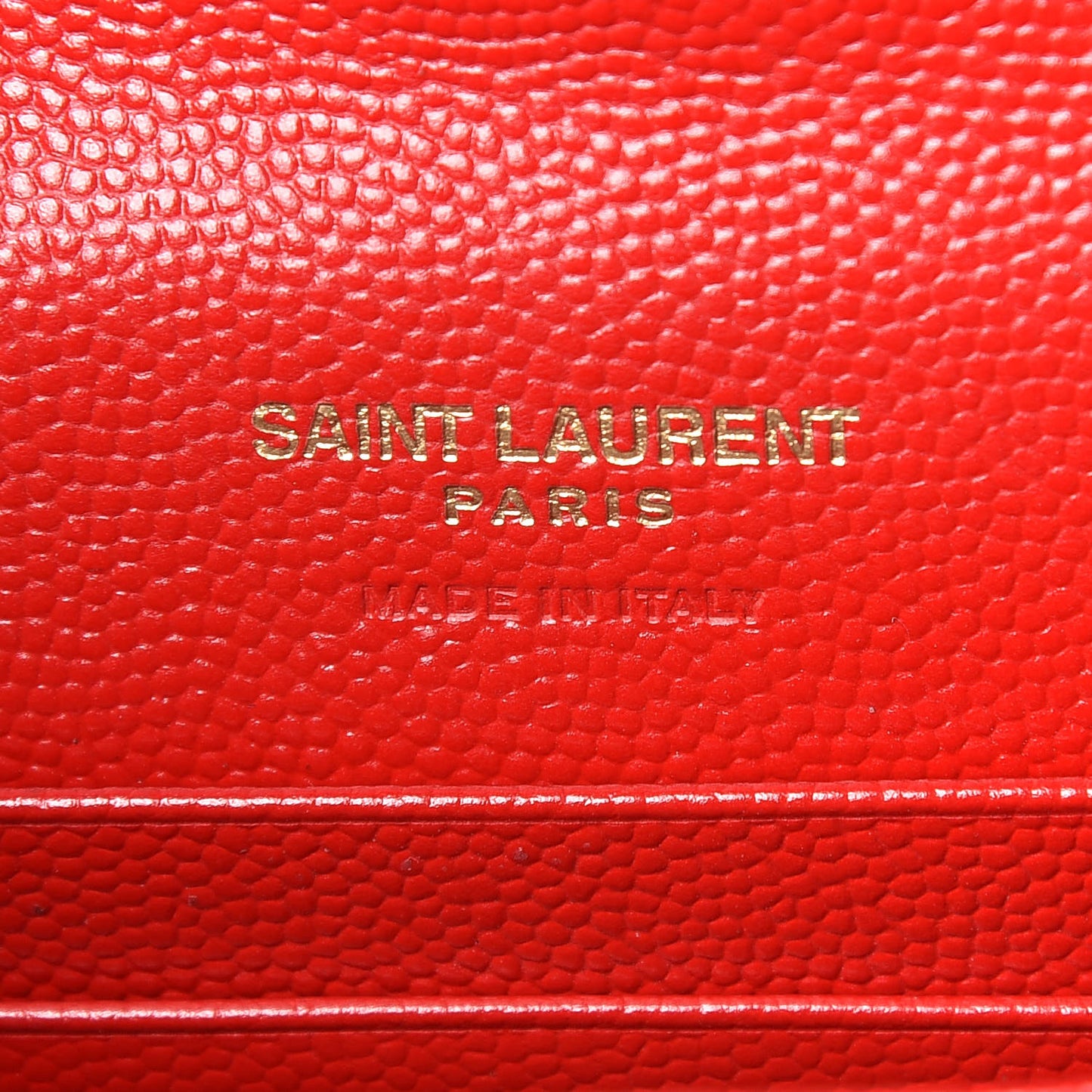Grain De Poudre Matelasse Chevron Small Monogram Envelope Wallet Rouge Eros