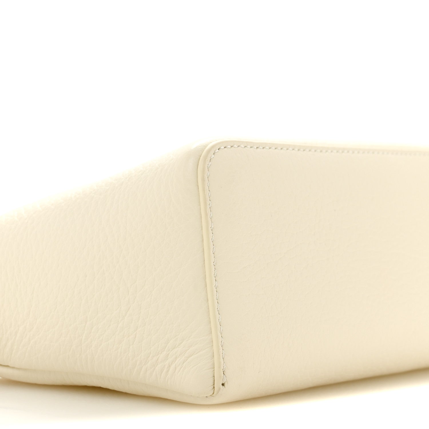 Loro Piana Grained Calfskin L19 Extra Pocket Pouch Whisper White 8 of 11