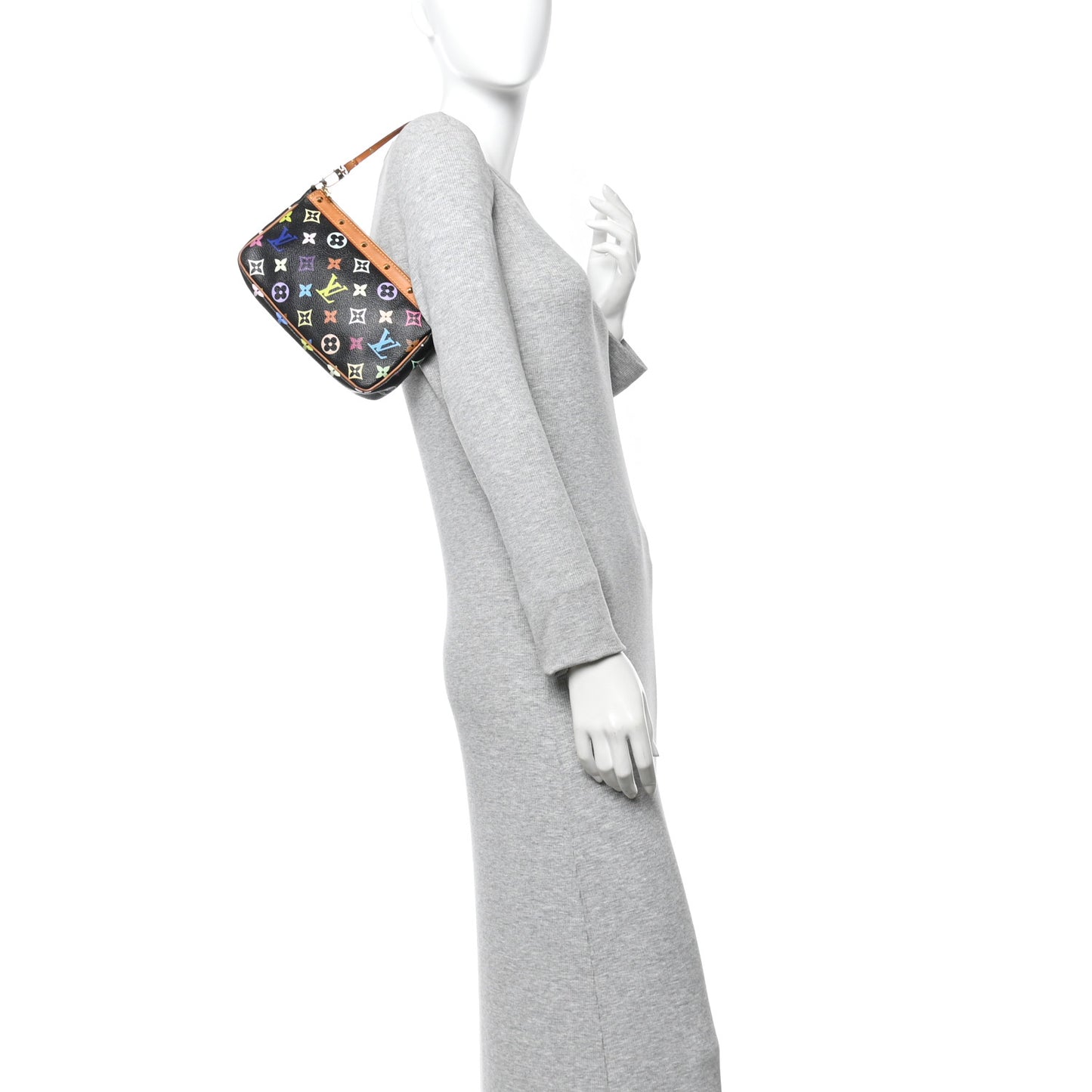 Monogram Multicolor Pochette Accessories Black