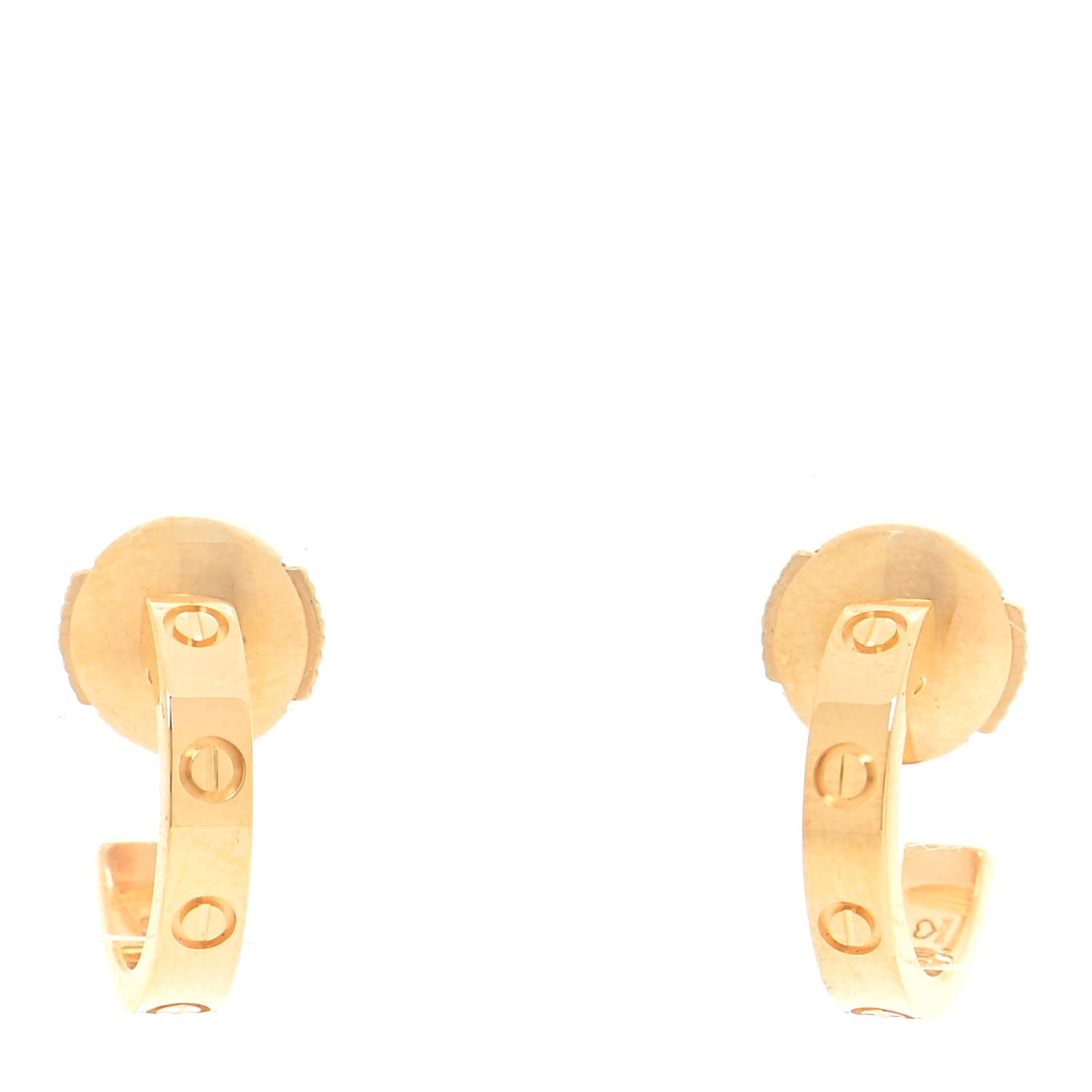 Cartier 18K Yellow Gold Small LOVE Hoop Earrings 1 of 7
