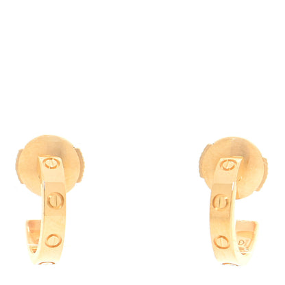 Cartier 18K Yellow Gold Small LOVE Hoop Earrings 1 of 7