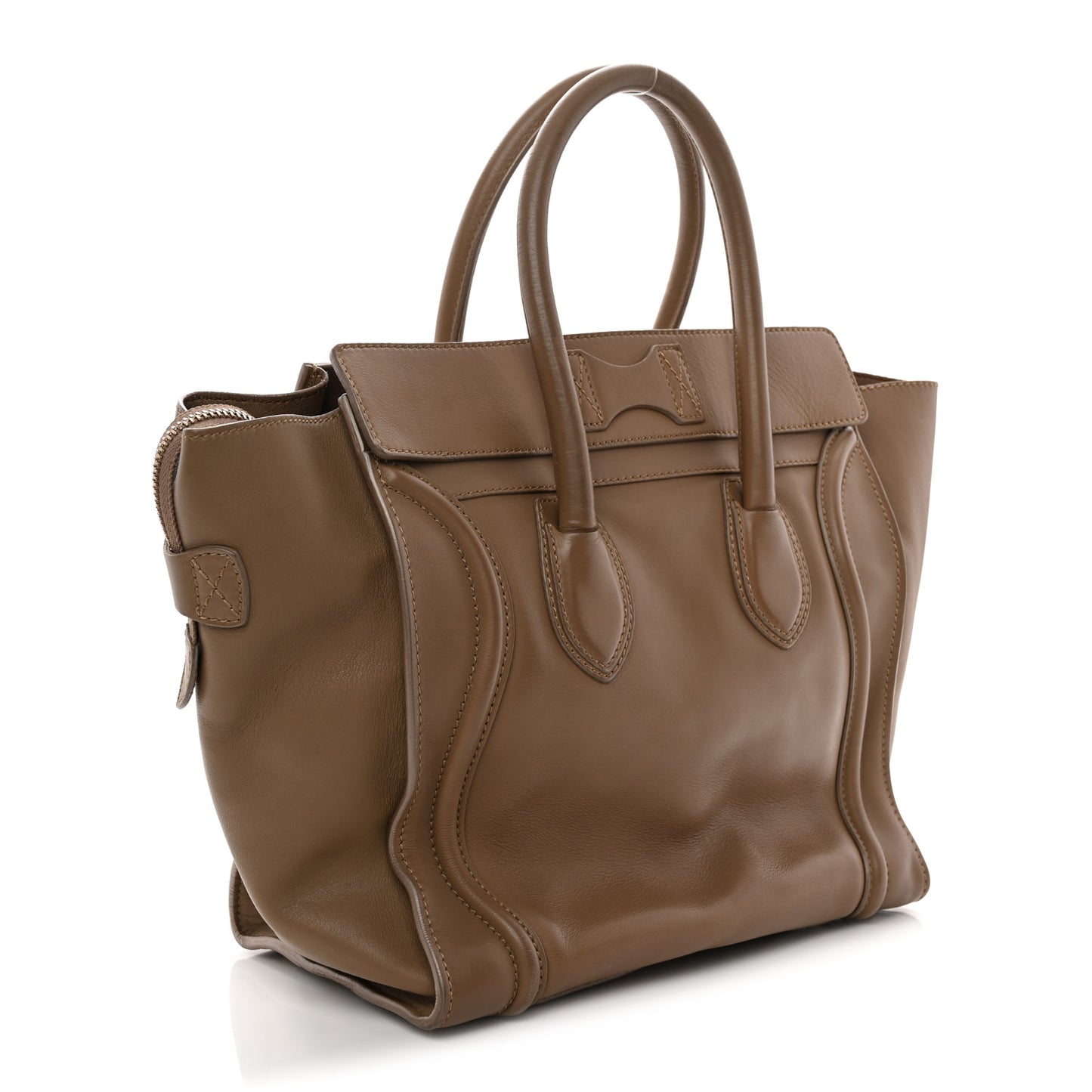 Smooth Calfskin Mini Luggage Camel