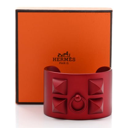 Hermes Aluminium Sunset Collier De Chien CDC Bracelet Rouge H 6 of 6