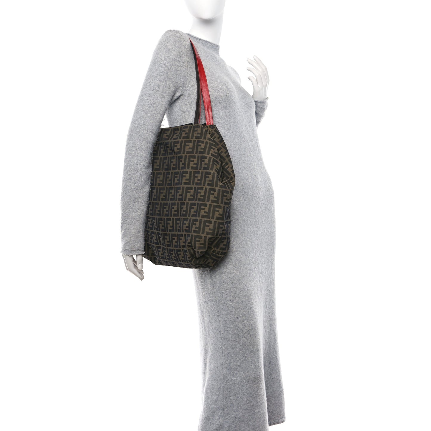 Zucca Leopard Print Reversible Shopping Tote Tobacco Brown Red