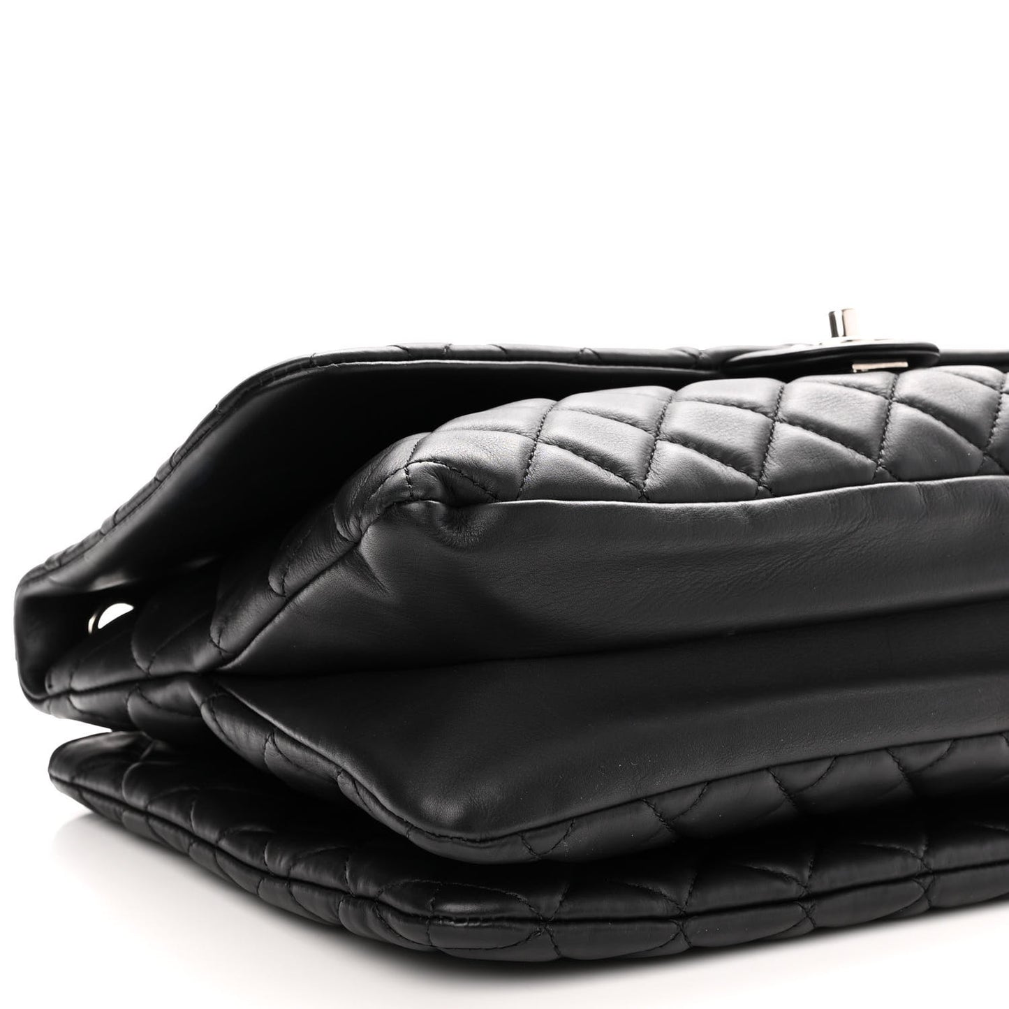 Calfskin Quilted Tender Touch Flap Bag Black