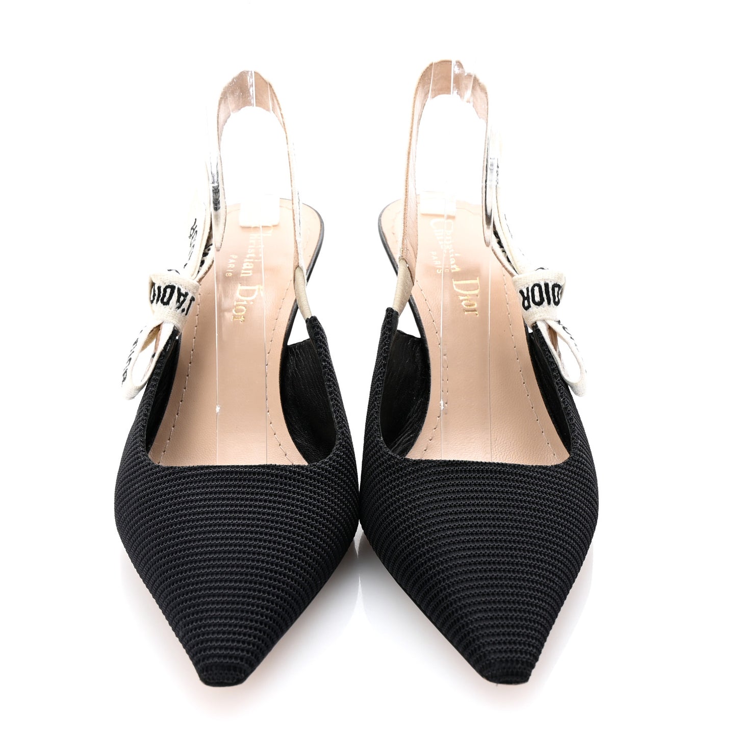 Technical Canvas Ribbon J Adior Slingback 65mm Pumps 37.5 Black 37.5 Black