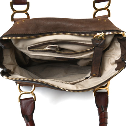 Chloe Nubuck Medium Marcie Satchel Dark Brown 4 of 18