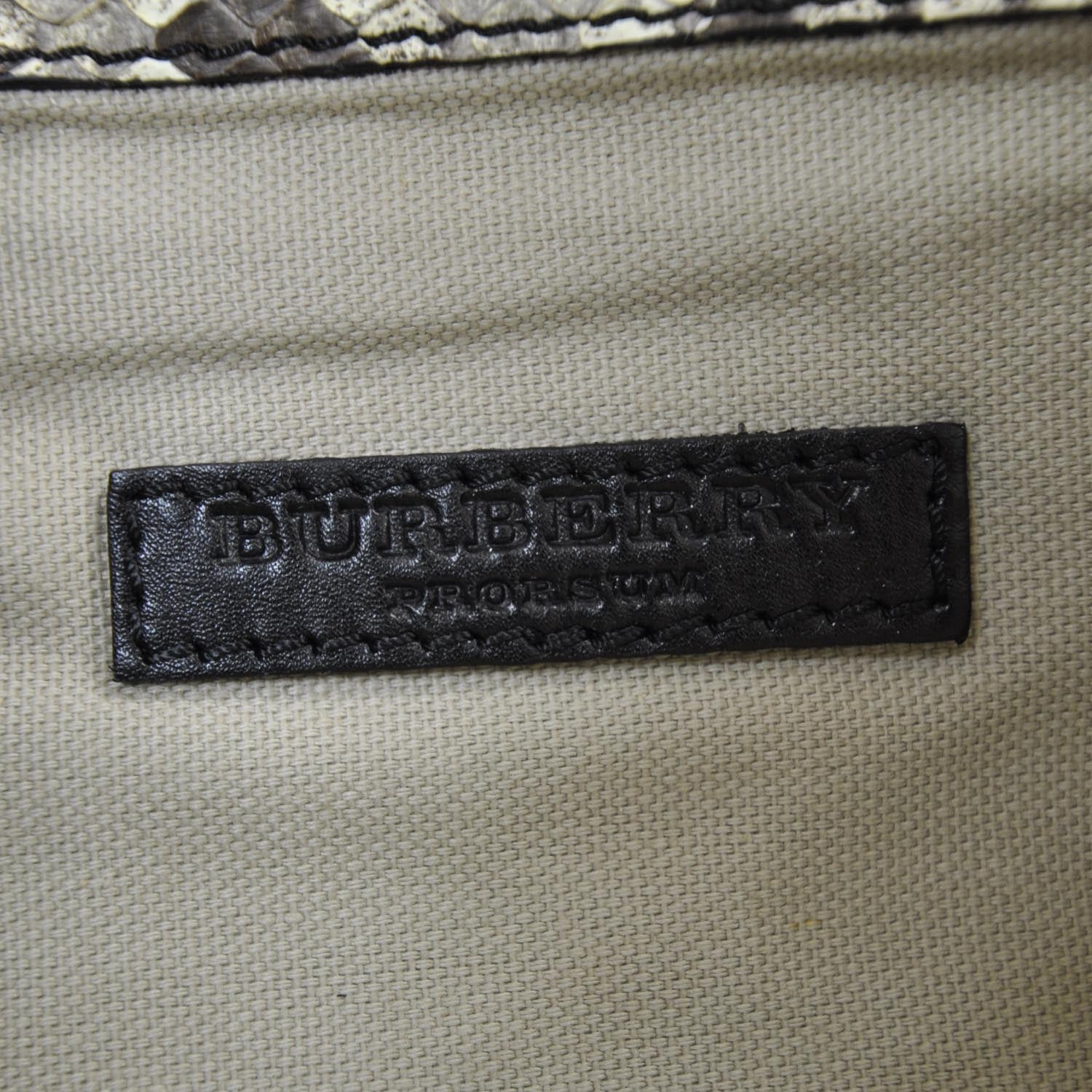 Burberry Python House Check Stitched Bridle Clutch Bag 8 of 11