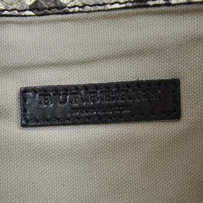 Burberry Python House Check Stitched Bridle Clutch Bag 8 of 11
