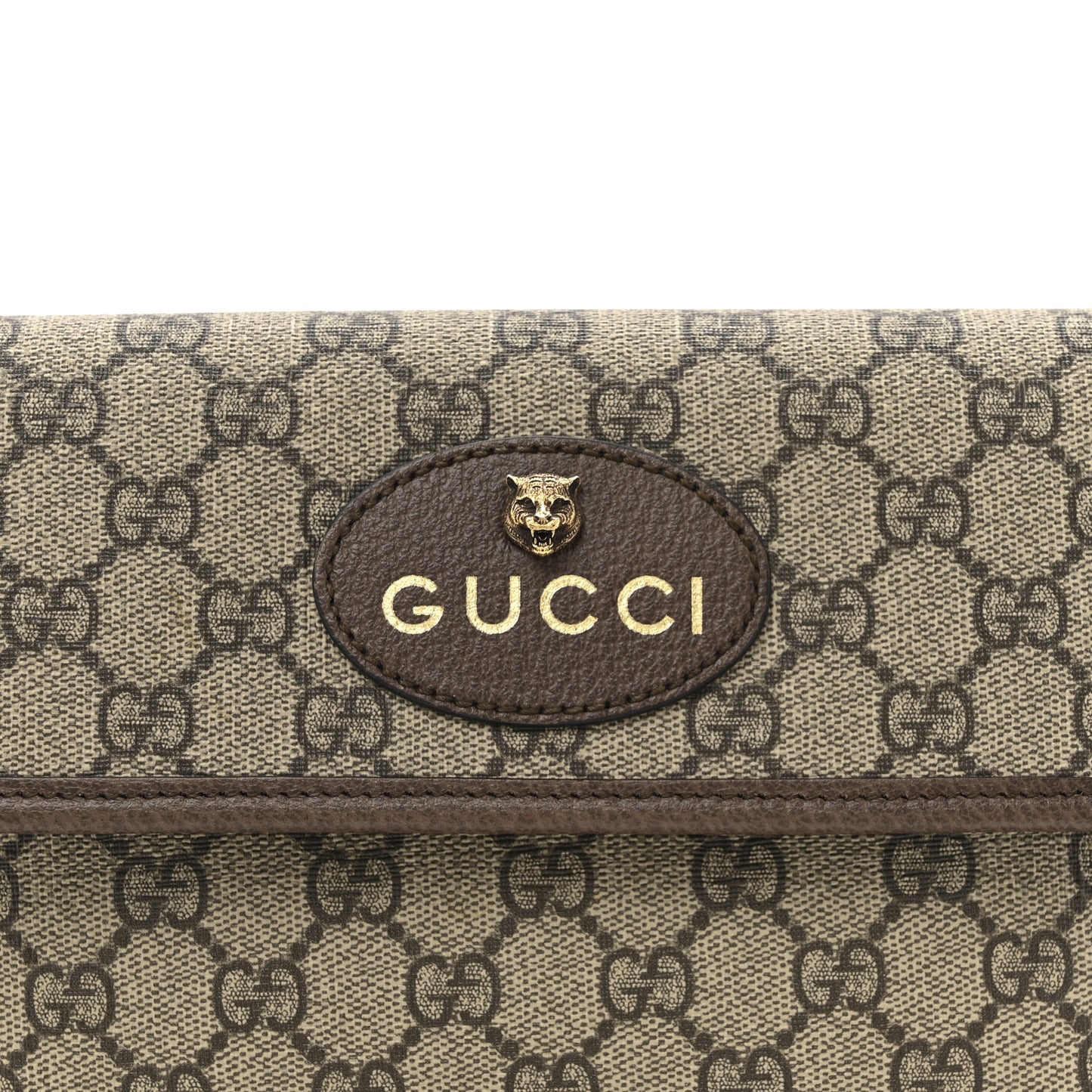 GG Supreme Monogram Neo Vintage Web Belt Bag Brown