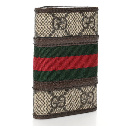 Gucci GG Supreme Monogram Web Ophidia 6 Key Holder Case Beige New Acero 3 of 7