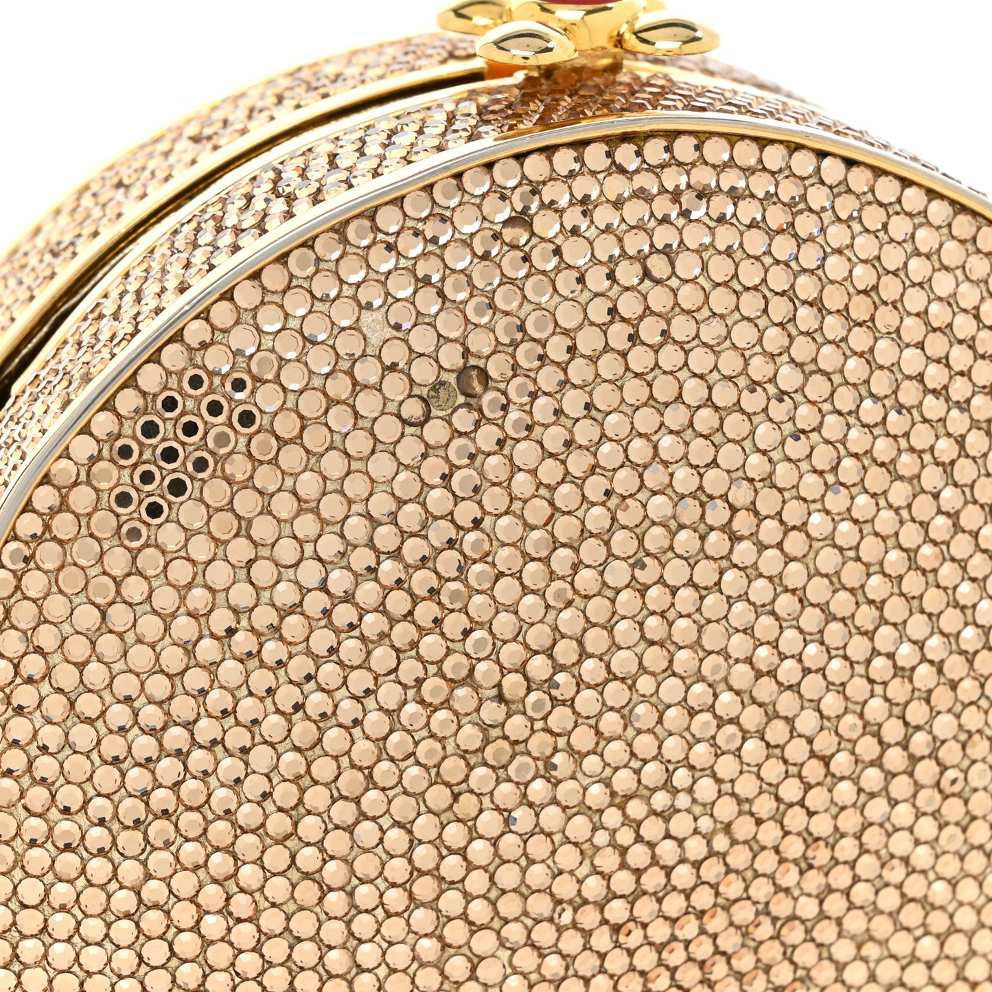 Swarovski Crystal Minaudiere Clutch Gold