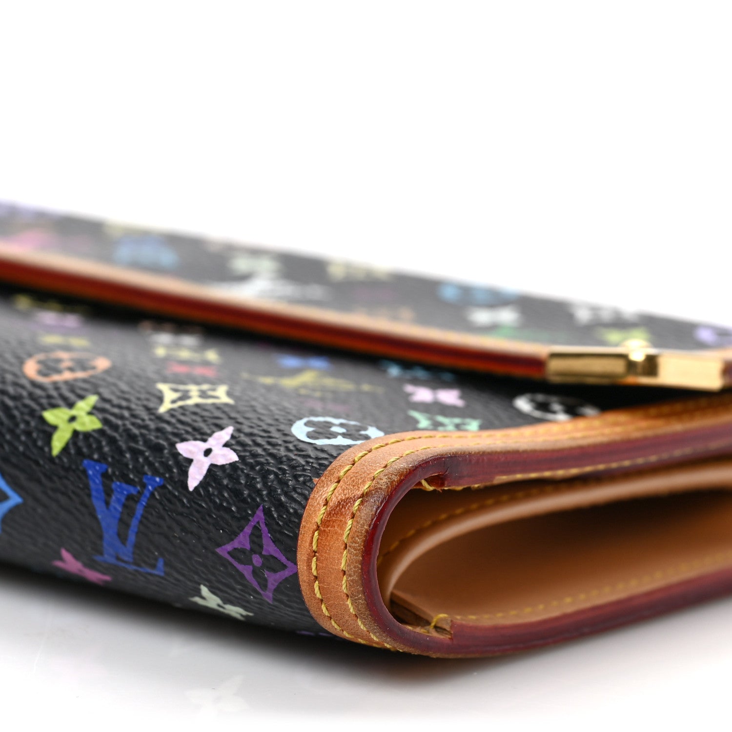 Louis Vuitton Monogram Multicolor Porte Tresor International Wallet Black 8 of 8