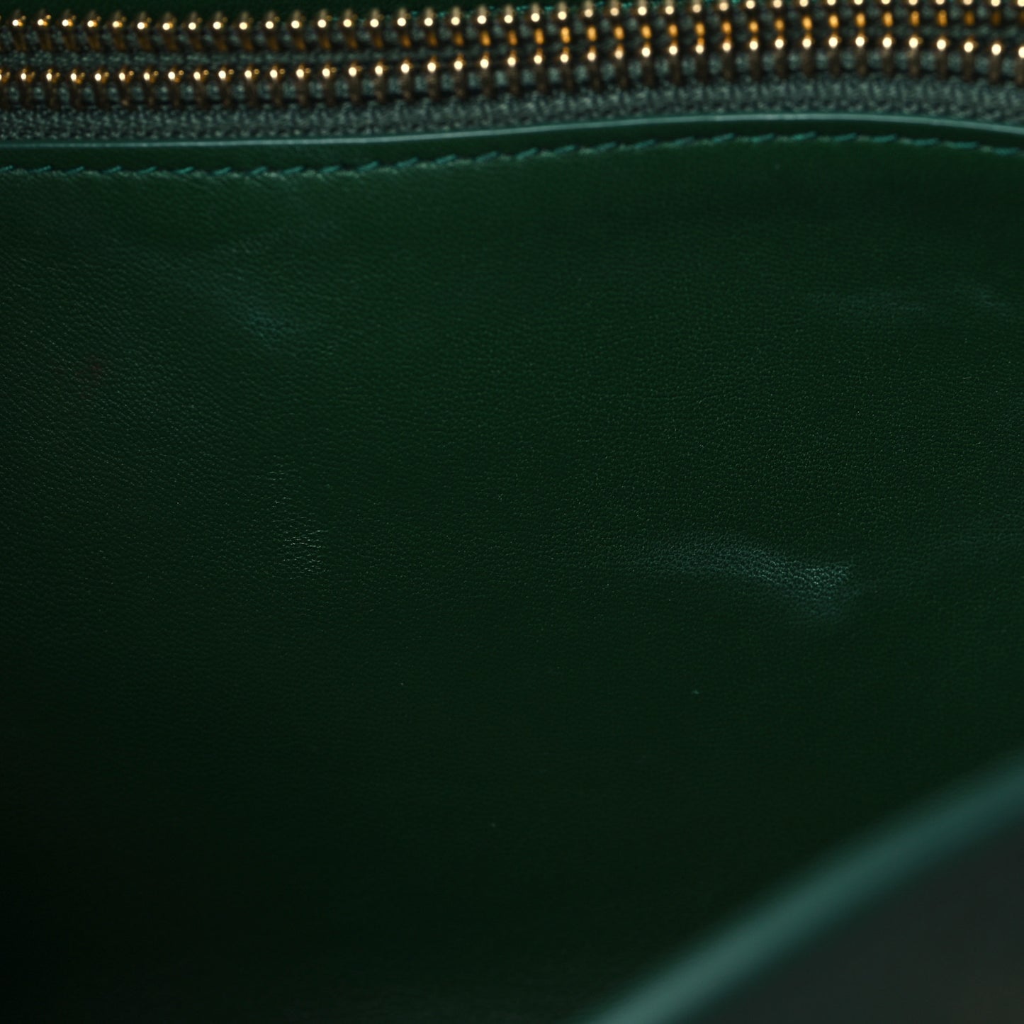 Calfskin Medium Hug Soft Shoulder Bag Forest Green