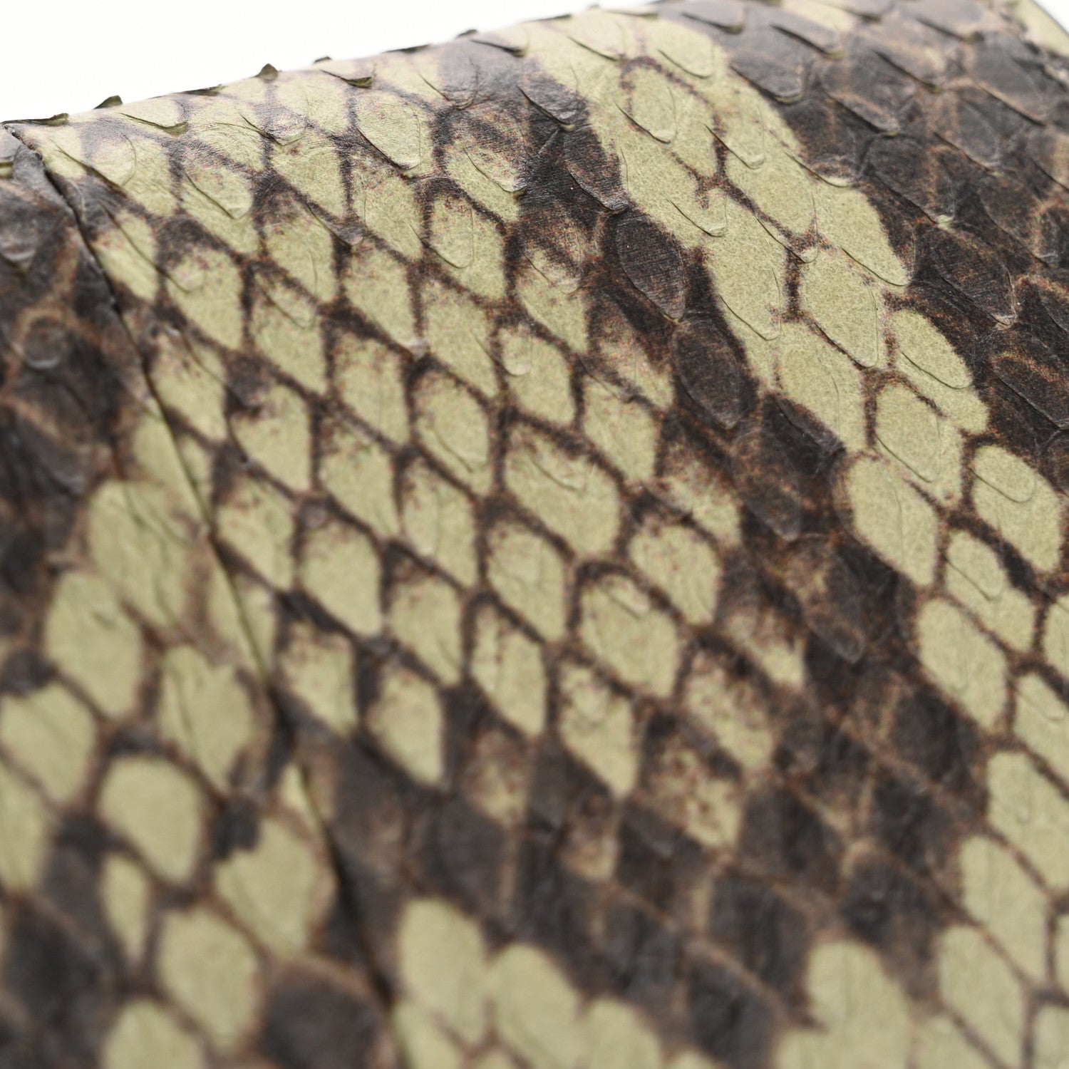 Fendi Elaphe Vitello Grace Python Print Micro Trifold Wallet Green Tea 11 of 15