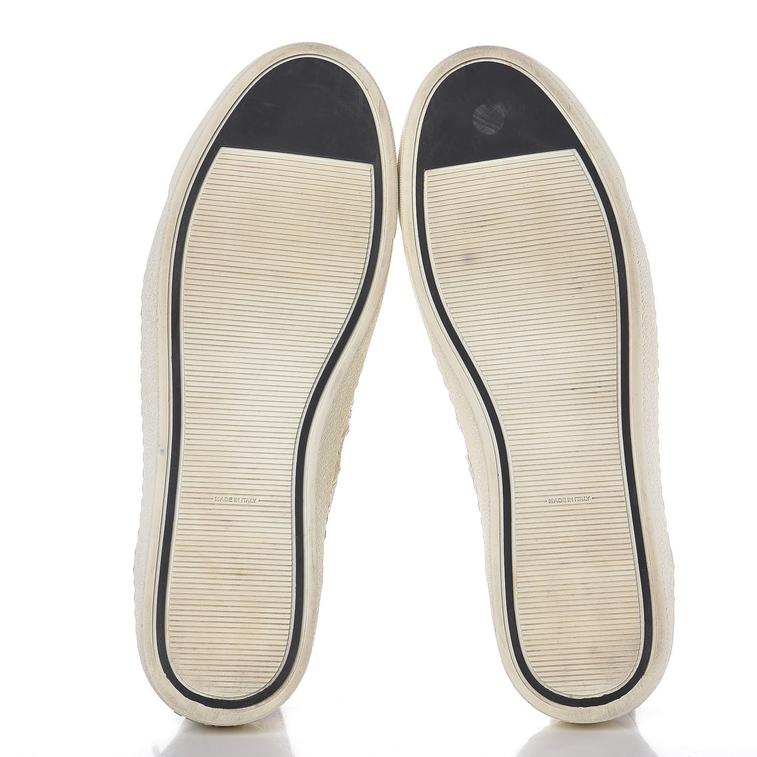 Chanel Grained Goatskin Hollow Out Flower Sneakers 39.5 White Black 7 of 10