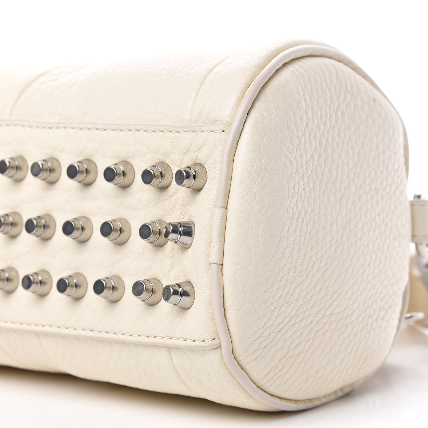 Pebbled Lambskin Mini Rockie Bone Rhodium Hardware