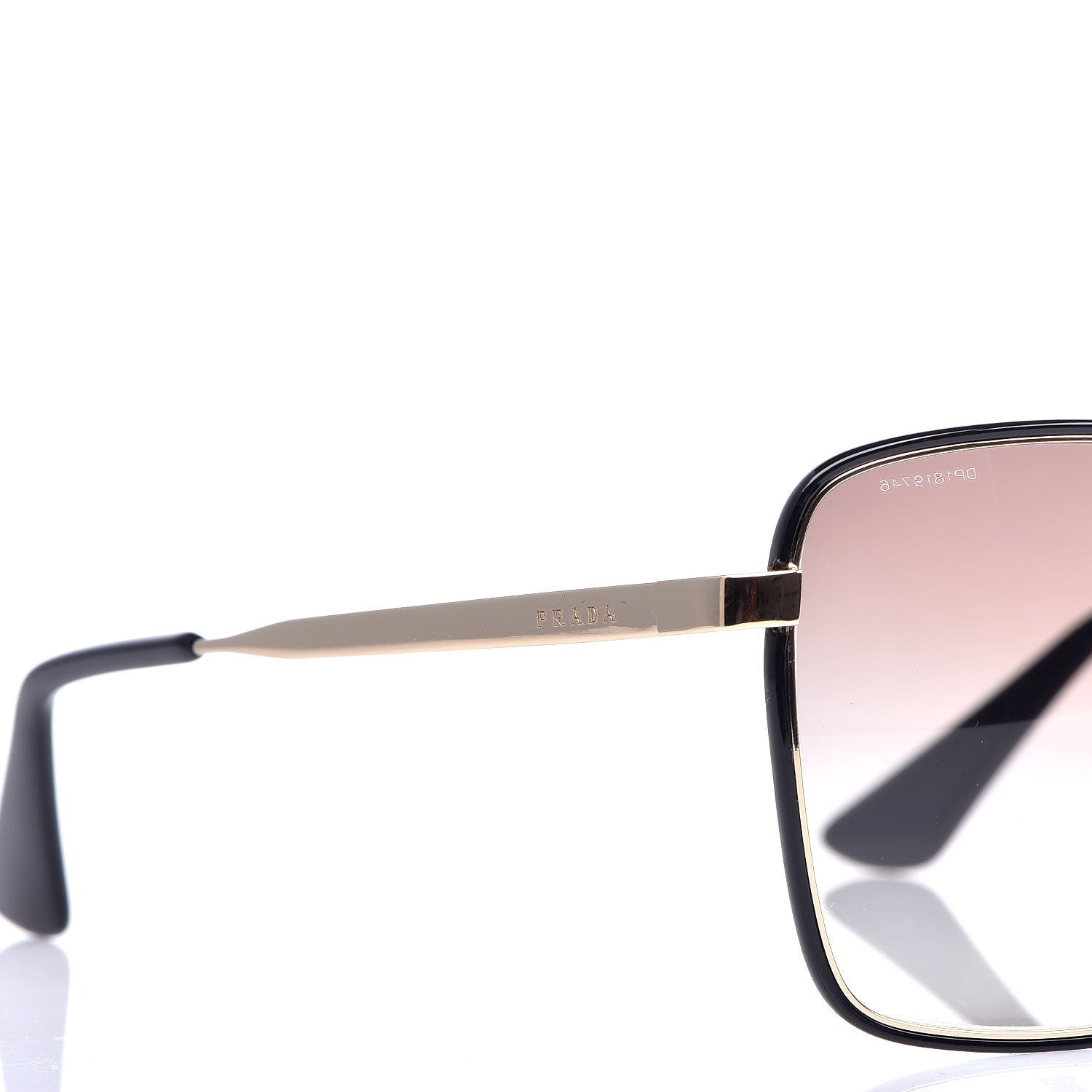 Prada Gradient Sunglasses SPR 52S Black Gold 7 of 9