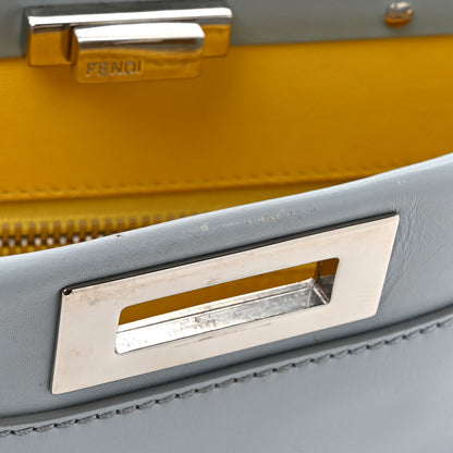 Fendi Vitello Morgan Shiny Nappa Medium Peekaboo Iconic Satchel Polvere Sunflower 12 of 20