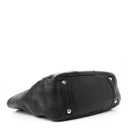 Prada Vitello Daino Side Pocket Tote Black 4 of 10