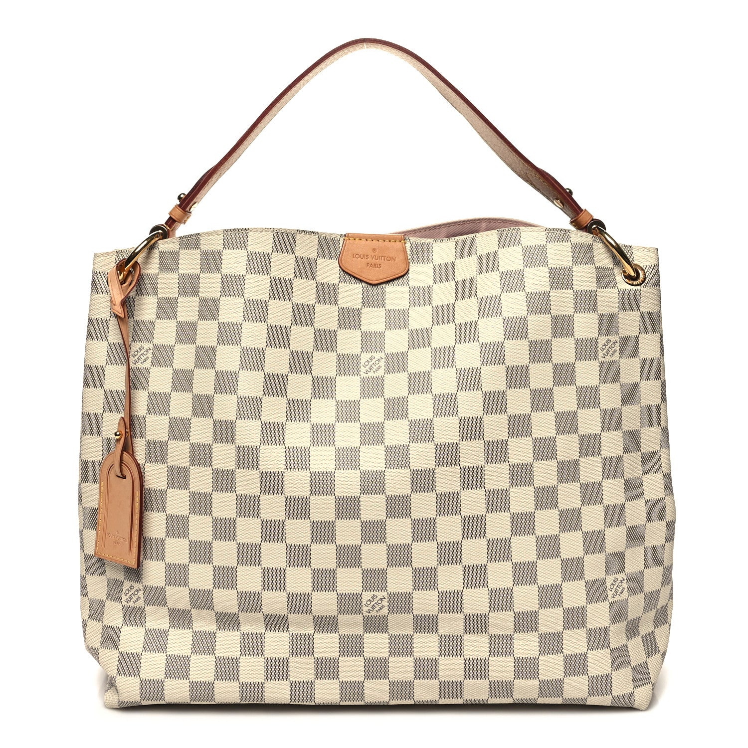 Louis Vuitton Damier Azur Graceful MM Rose Ballerine 1 of 11
