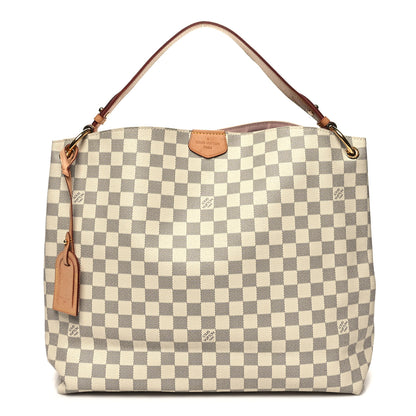 Louis Vuitton Damier Azur Graceful MM Rose Ballerine 1 of 11