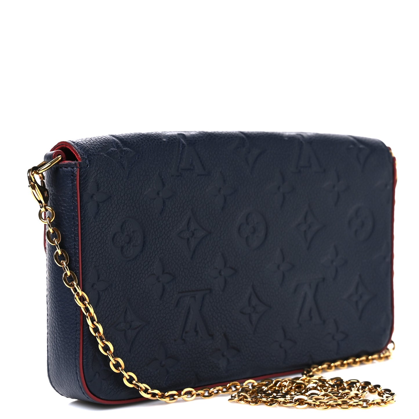 Empreinte Pochette Felicie Chain Wallet Marine Rouge