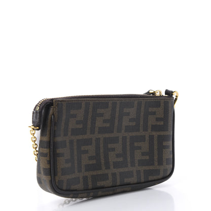 Fendi Zucca Spalmati Vitello Elite Pochette Tobacco Ebano 2 of 10