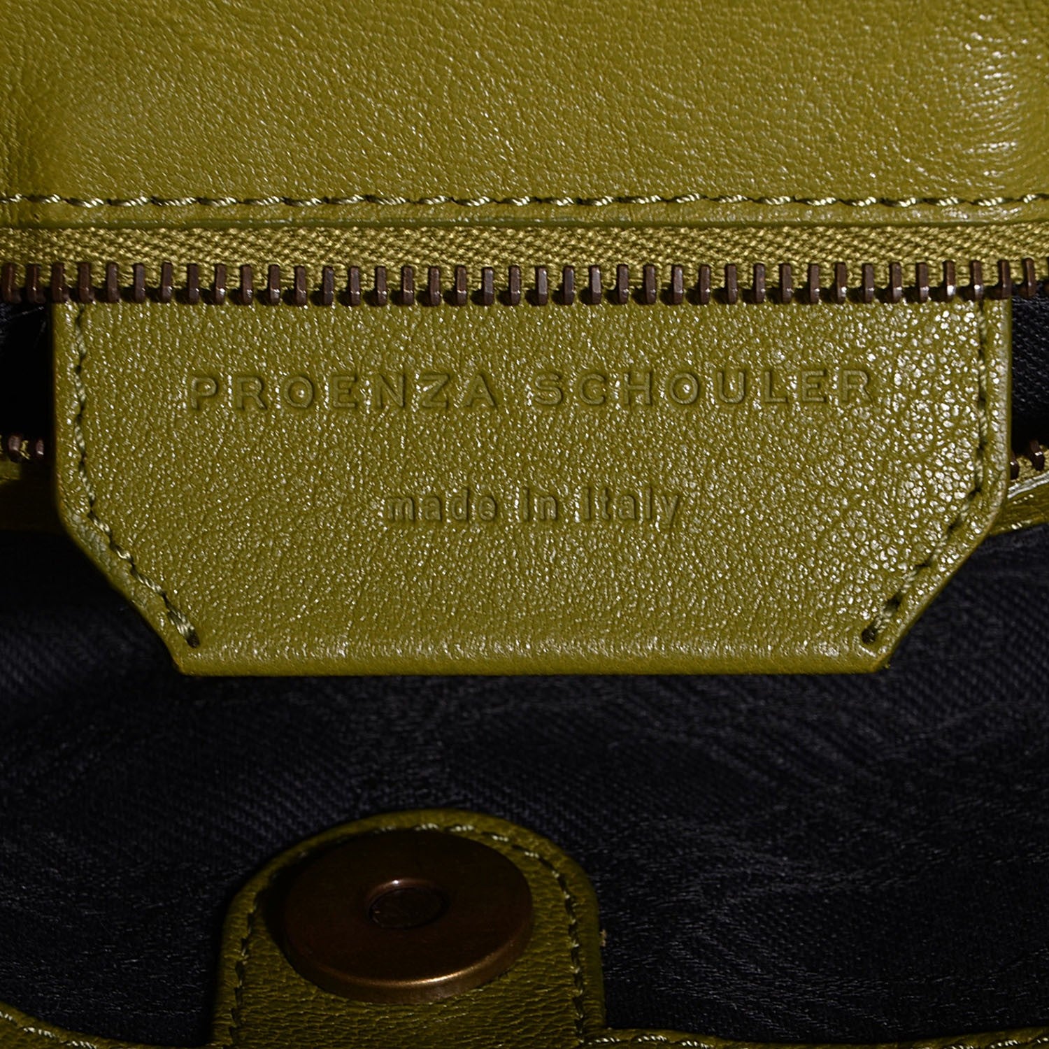 Proenza Schouler Lambskin Medium PS1 Satchel Olive 11 of 14