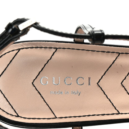 Gucci Calfskin Glitter Double G 55mm Slingback Pumps 38.5 Black Pink Glitter 8 of 9