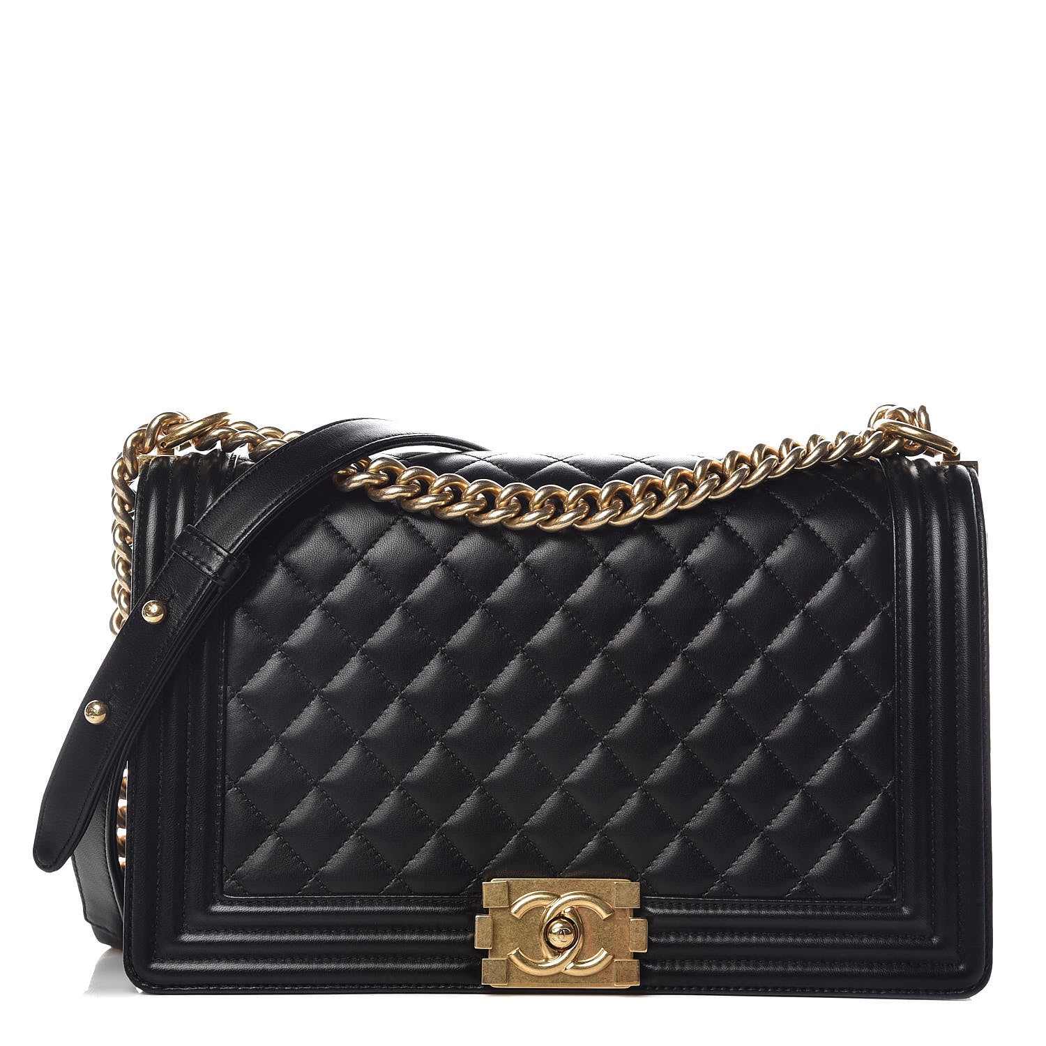 Chanel Lambskin Quilted New Medium Boy Flap Black 1 of 14