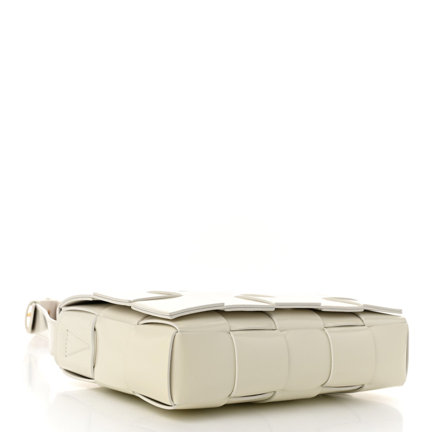 Bottega Veneta Patent Maxi Intrecciato Cassette Crossbody Bag White 4 of 11