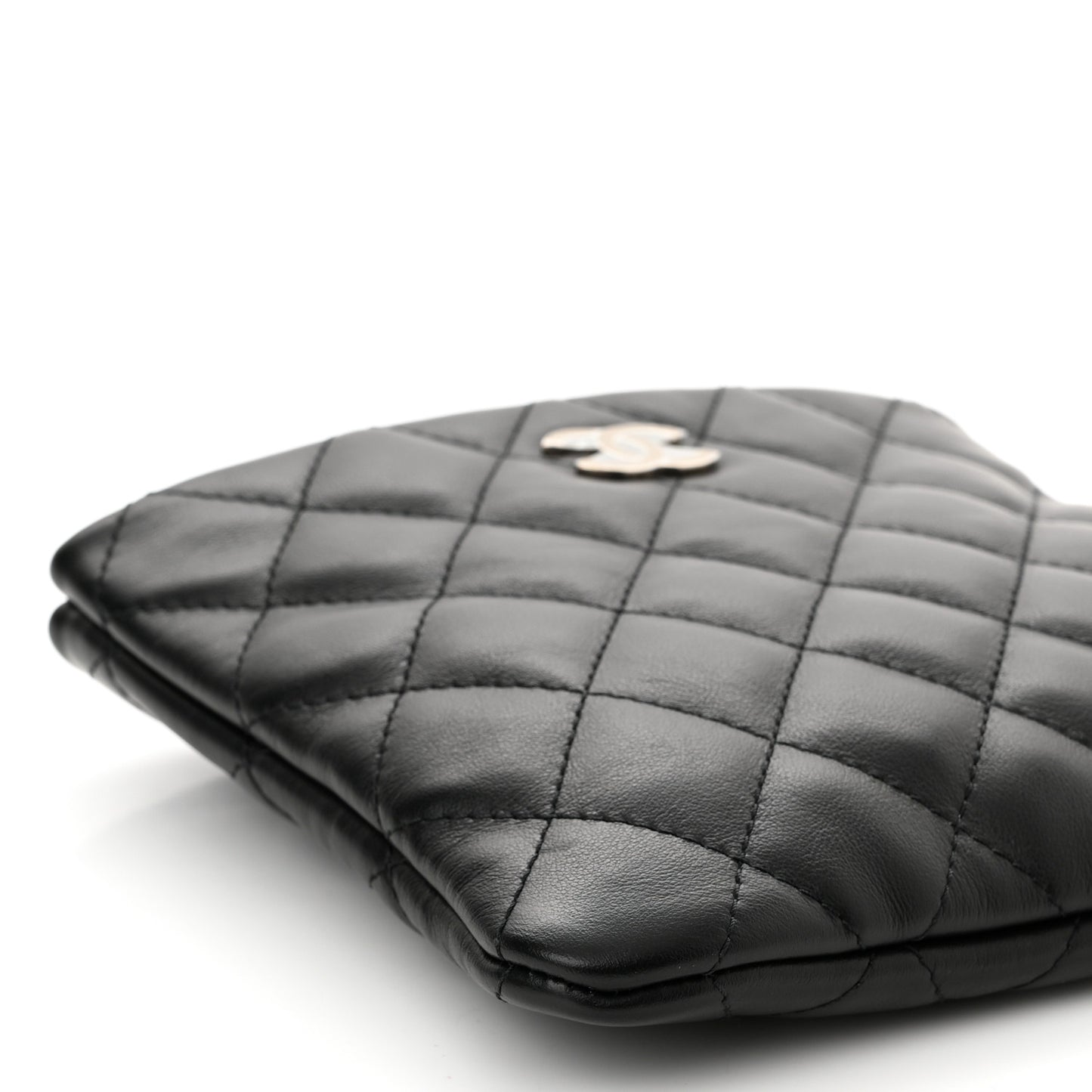 Lambskin Quilted Crossbody Bag Black
