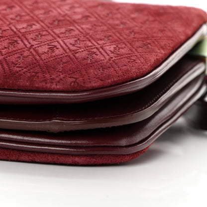 Saint Laurent Suede All-Over Monogram Crossbody Burgundy 11 of 11