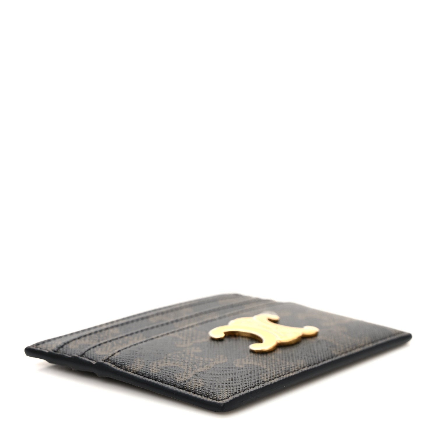 Celine Triomphe Canvas Triomphe Card Holder Tan 4 of 8