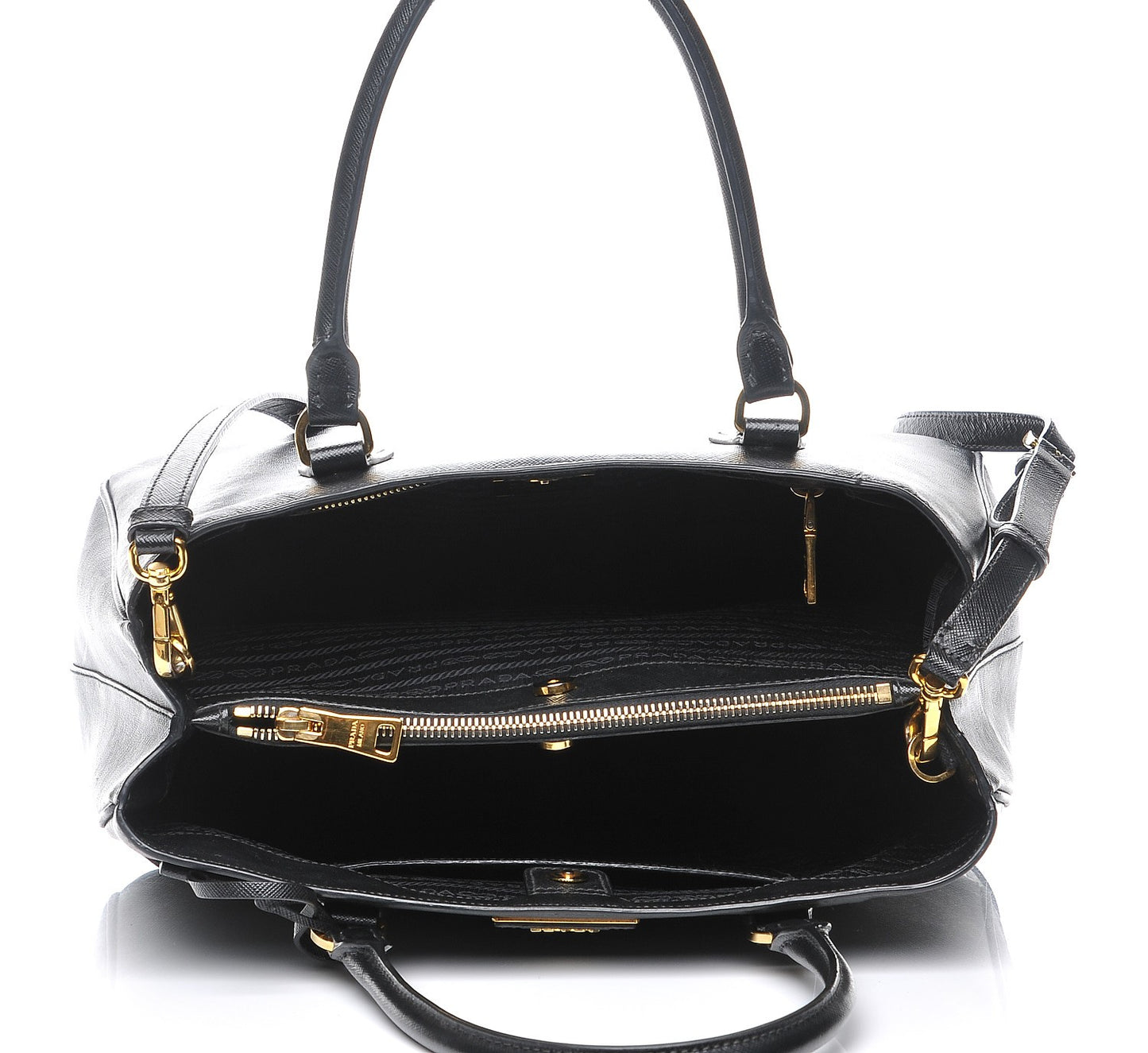 Saffiano Lux Medium Tote Nero Black