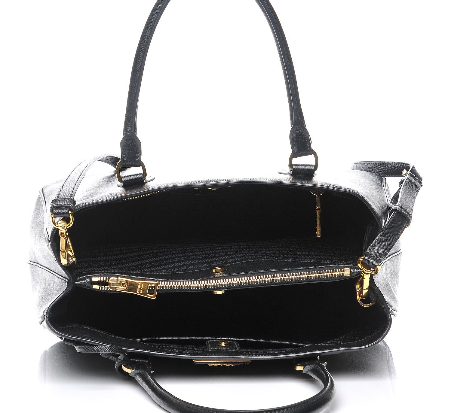 Prada Saffiano Lux Medium Tote Nero Black 5 of 10