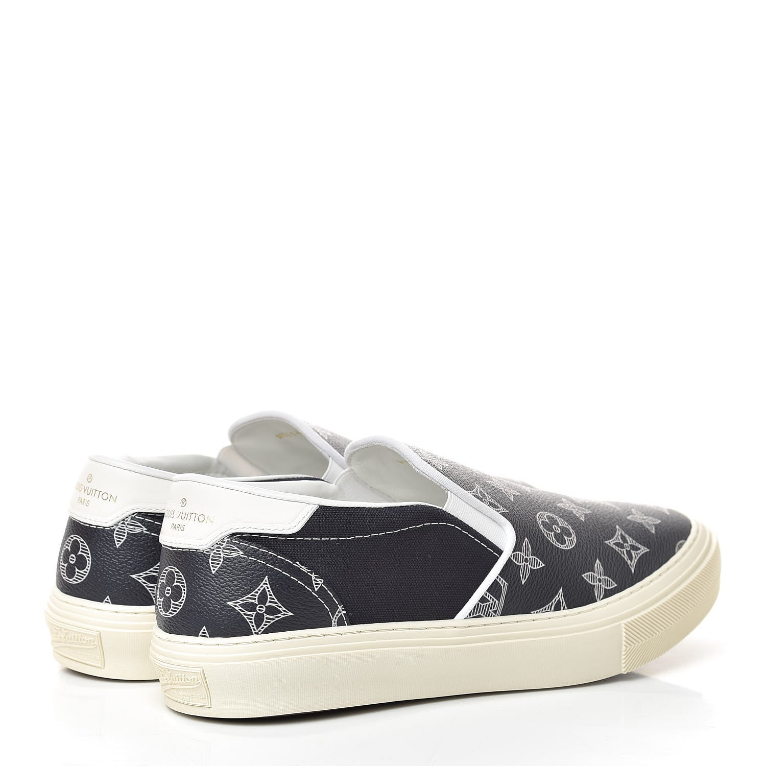 Louis Vuitton Savane Monogram Trocadero Slip On Sneakers 6 Encre 4 of 11