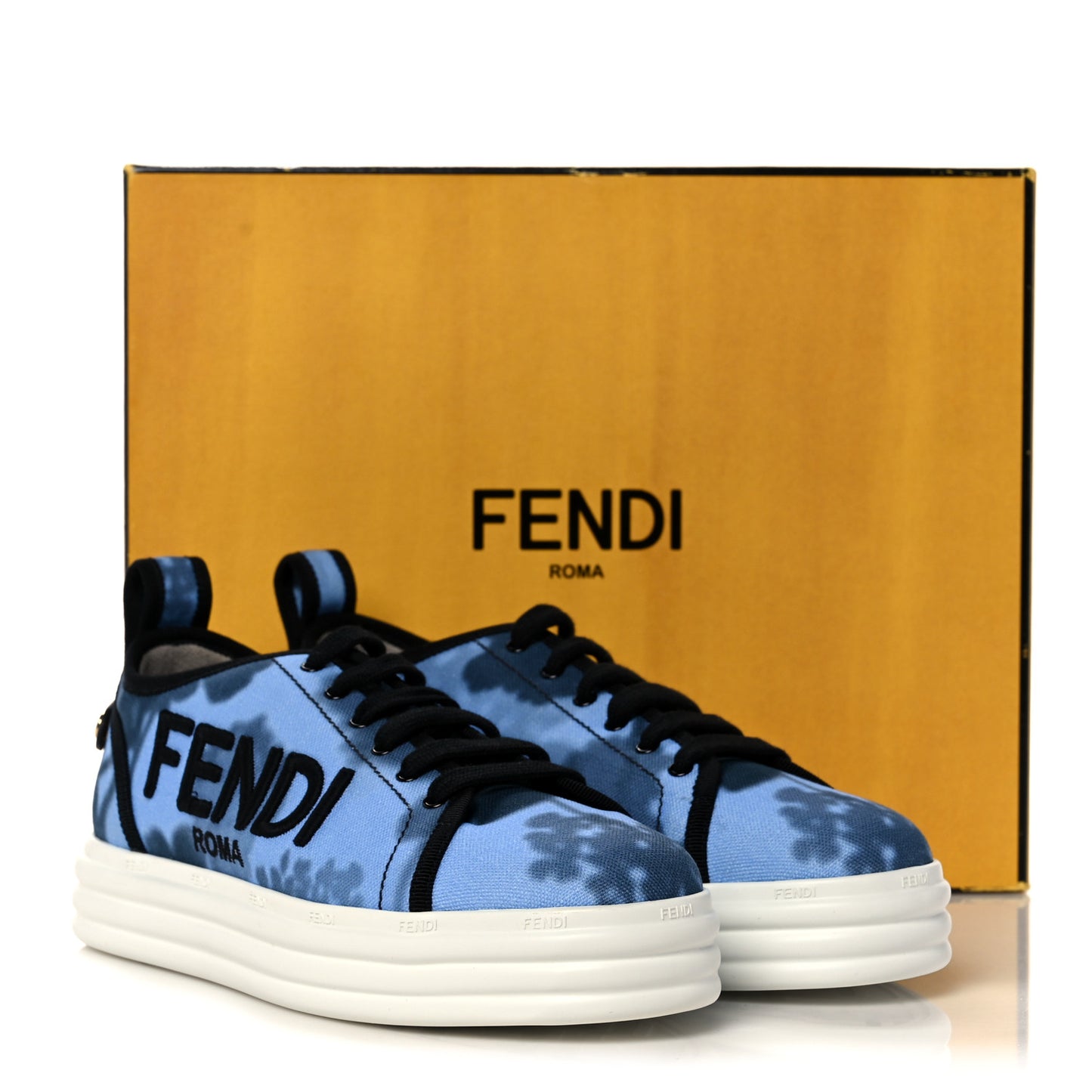 Canvas Floral Print Logo Sneakers 36.5 Sagittarius Black