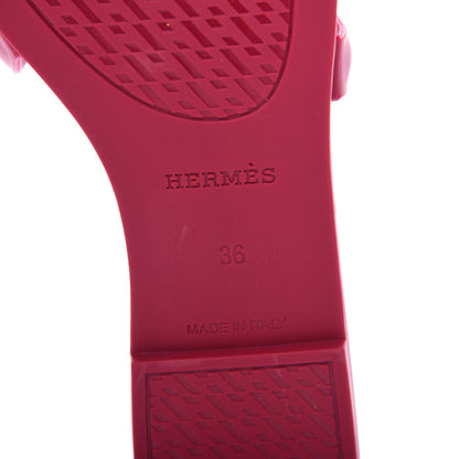 Hermes Rubber Aloha Sandals 36 Rose Baie 9 of 11
